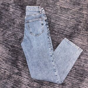 SEE THRU SOUL High Rise Relaxed Straight Jeans Size 25